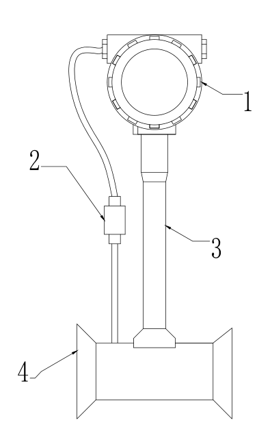 涡街流量传感器结构